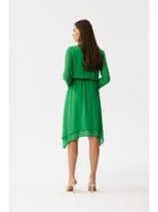 Stylove Ženska asimetrična obleka Spumados S354 svetlo zelena XXL