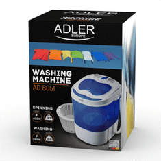 Adler Mini pralni stroj s spin funkcijo primeren za kampiranje