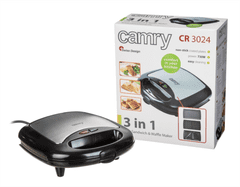 Camry Toaster 3 v 1 730 W črn
