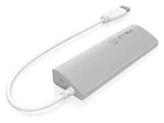 IcyBox IB-AC6401 4 portni USB 3.0 razširitveni hub, aluminijast