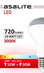 Asalite LED sijalka E27 R63 10W 3000K 720lm