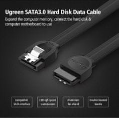 Ugreen SATA 3.0 kabel z ravnim priključkom 0,5M - polybag