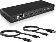 IcyBox IB-DK2245AC Docking USB-C priklopna postaja z dvojnim video priključkom