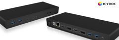 IcyBox IB-DK2245AC Docking USB-C priklopna postaja z dvojnim video priključkom