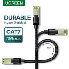 Ugreen UTP Cat7 oklopljen pleten okrogel kabel z modularnim RJ45 Ethernet priključkom 2M