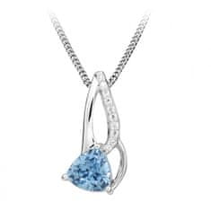 Silver Cat Elegantna ogrlica z modrim spinelom in cirkoni SC424