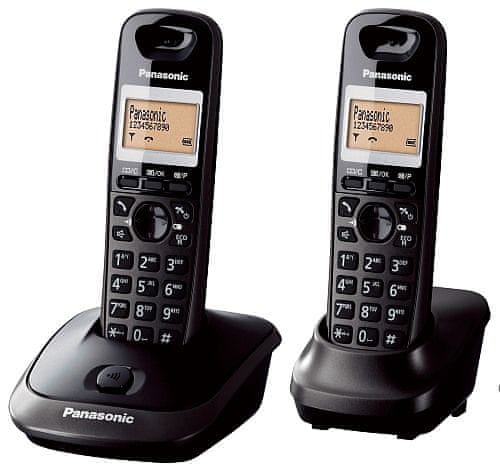 Panasonic KX-TG2512FXT, brezžični telefon, 2 slušalki