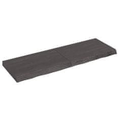 Vidaxl Kopalniški pult temno siv 120x40x6 cm obdelan trden les