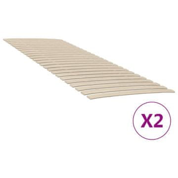 Vidaxl Nadomestne letvice za posteljo z 48 letvicami 2 kosa 70x200 cm