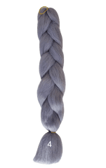 Lasni podaljški za pletenje kitk, siva