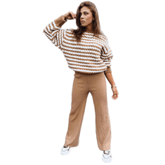 Dstreet Ženske hlače s širokimi nogavicami MOSSYMOOD rjave barve uy1690 Univerzalni
