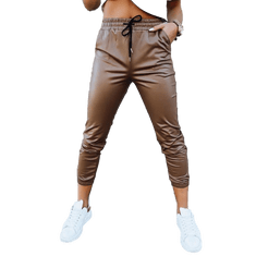 Dstreet Ženske voščene hlače HARBOR rjave barve uy1699 M