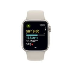 Apple Watch SE pametna ura, 40 mm, GPS, športni pašček M/L, Starlight