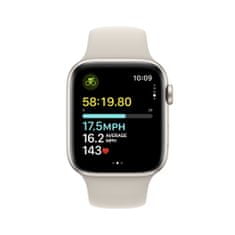 Apple Watch SE pametna ura, 44 mm, GPS, športni pašček M/L, Starlight