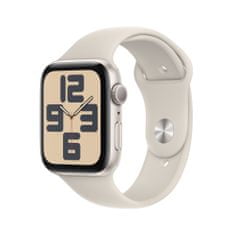 Apple Watch SE pametna ura, 44 mm, GPS, športni pašček S/M, Starlight
