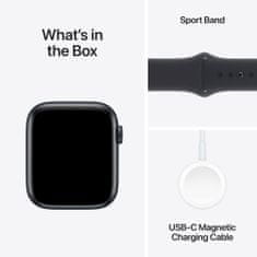 Apple Watch SE pametna ura, 44 mm, GPS, športni pašček S/M, Midnight