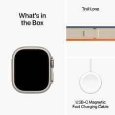 Apple Watch Ultra 2 pametna ura, 49 mm, GPS+Cellular, Trail Loop pašček S/M, oranžna/bež