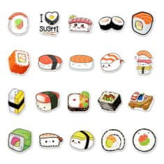 Northix Unikatne nalepke - sushi motivi - 50 kom 
