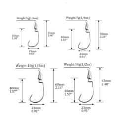 Northix Jig glave/jigi, trnki - 10 kom 