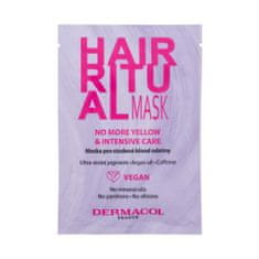 Dermacol Hair Ritual No More Yellow Mask maska za hladne blond odtenke 15 ml za ženske