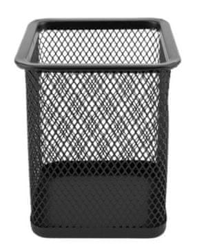 Leviatan Lonček za svinčnike levia kovinski kvadraten črn 110443