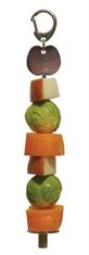 Rosewood Kovinski nosilec za sadje in zelenjavo - igla iz palisandra 1 kos