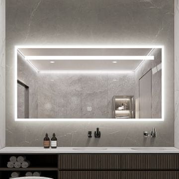 S6 Steklarstvo Šest LED ogledalo S61B, 120x60cm,3 barve LED, dimmer, antifog, LED kopalniško ogledalo