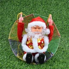 HOME & MARKER® Božiček s padalom, Pojoči božiček, Božična dekoracija, Božični okraski | SANTASWING