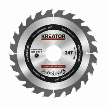 Kreator žagin list KRT020408 za les 160 mm, 24T