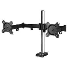 Arctic Namizni nosilec Z2 (Gen 3) za 2 monitorja, 13"-34" LCD, VESA, 2x 15 kg, 4-portno vozlišče USB 2.0 (EU), srebrno/črno