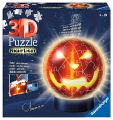 Ravensburger 3D osvetljena puzzleball bučna glava 74 kosov