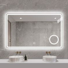 S6 Steklarstvo Šest LED ogledalo S63A, 130x80cm, s povečevalnim ogledalom