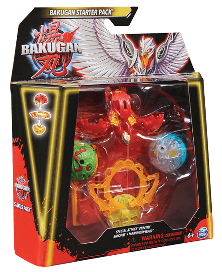 Spin Master Bakugan Starter set, Ventri, Hammerhead & Smoke (25672)