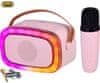 Trevi XR8A01 prenosni KARAOKE zvočnik, Bluetooth, USB/microSD/AUX, mikrofon, roza (Rose Pink)
