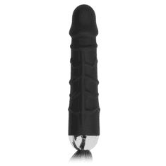 Ouch Črni bič Črni bič z realističnim silikonskim vibratorjem - črn