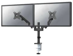 Neomounts DS70-750BL2/Display Holder/Desktop Pole/17-27"/Clamp/VESA 100X100/Support 2x7kg/Gas Piston/2 Displays/Black