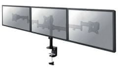 Neomounts Select NM-D135D3BLACK/Držalo za zaslone/namizna plošča/10-27"/prijemalo+gromometer/VESA 100X100/nosilnost 3x 8kg/3 zasloni/črna
