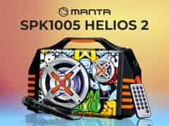 Manta SPK1005 HELIOS 2 prenosni KARAOKE zvočnik, Bluetooth, daljinski upravljalnik + pas