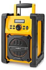 Nedis Digitalni radio / namizni/ moč 15 W/ FM/ Bluetooth/ IPX5/ baterija/ omrežno napajanje/ črna/ rumena