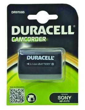 Duracell Baterija - DR9706B za Sony NP-FV70, črna, 1640 mAh, 7,4 V