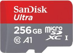 SanDisk Ultra/micro SDHC/256GB/150MBps/UHS-I U1/Class 10/+ Adapter