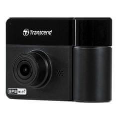 Transcend DrivePro 550B Dvojna kamera za avto, Full HD 1080/1080, 150°/130° kot, 64 GB microSDXC, GPS/G-senzor/Wi-Fi, črna