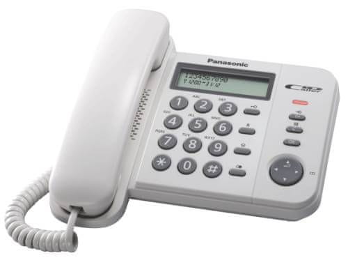 Panasonic KX-TS560FXW - enovrstični telefon, bel