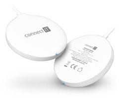 Connect IT MagSafe Wireless Fast Charge Brezžični polnilnik, 15 W, BELI
