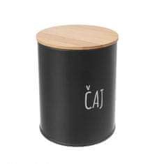 Orion Škatla za čaj BLACK premer 9,5 cm
