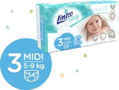 LINTEO BABY Premium plenice za enkratno uporabo 3 MIDI (5-9 kg) 216 kosov