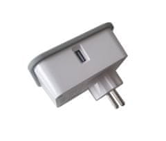 iGET HOME Power 2 USB - pametna vtičnica WiFi 230V + 2x USB, samostojna, merjenje porabe, 3680W
