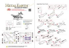 Metal Earth 3D kovinski model B-17 Bomber/Flying Fortress Boeing B-17