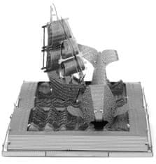 Metal Earth Kovinska zemlja 3D kovinski model Moby Dick Book Sculpture