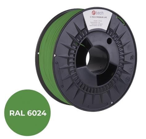 C-Tech tiskarska vrvica PREMIUM LINE ( filament ), PETG, prometno zelena, RAL6024, 1,75mm, 1kg